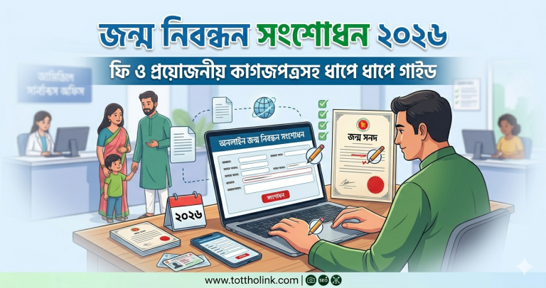 অনলাইনে জন্ম নিবন্ধন সংশোধন করার নিয়ম ২০২৬ বাংলাদেশ | birth certificate correction bd